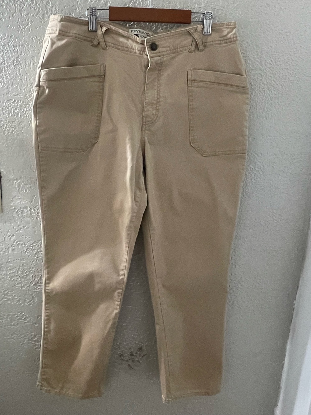 FRYE AND CO. Straight-Leg Utility Pants in Beige